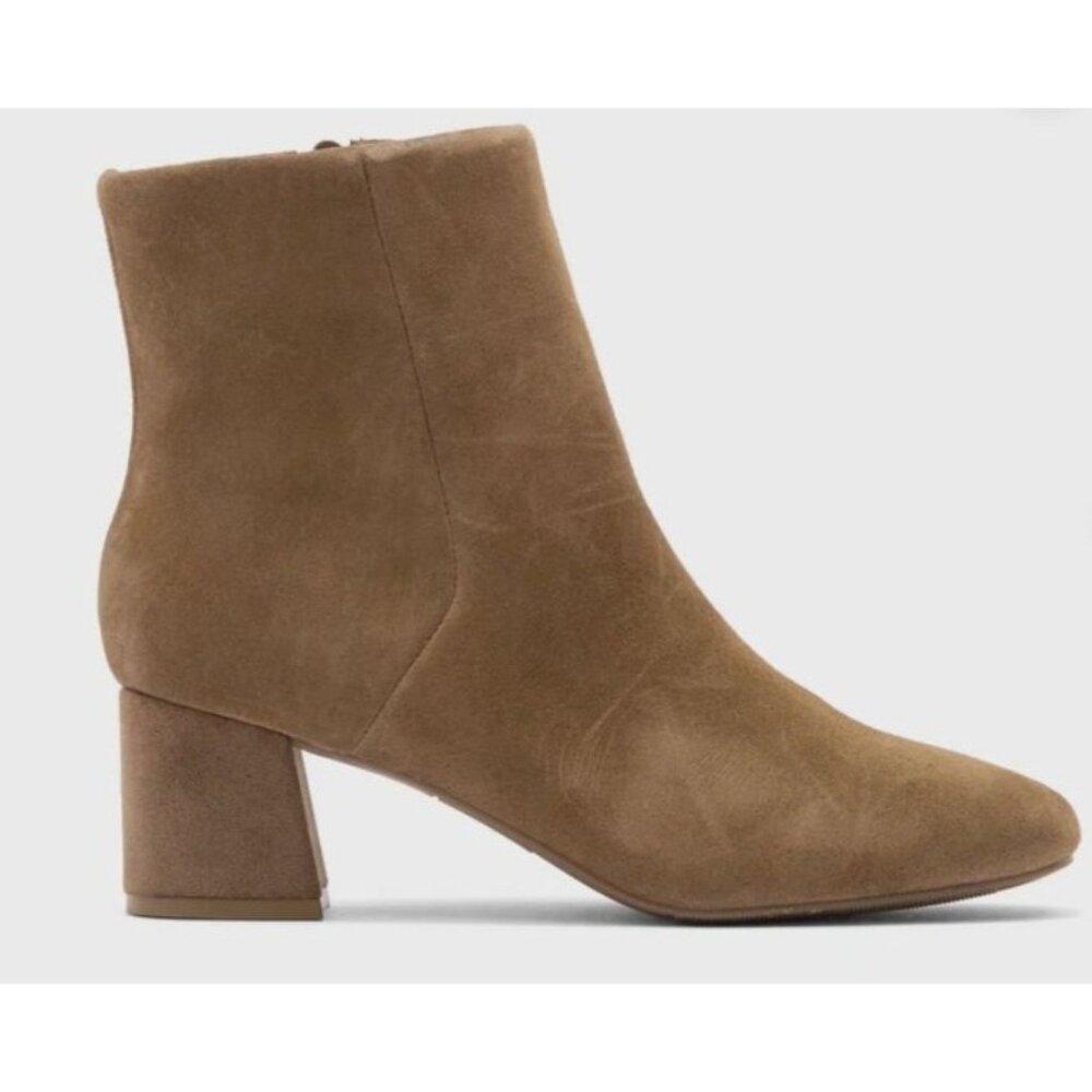 Aqua College Suede Womens Waterproof Ankle Boots With Block Heel 7.5M - Picture 1 of 6
